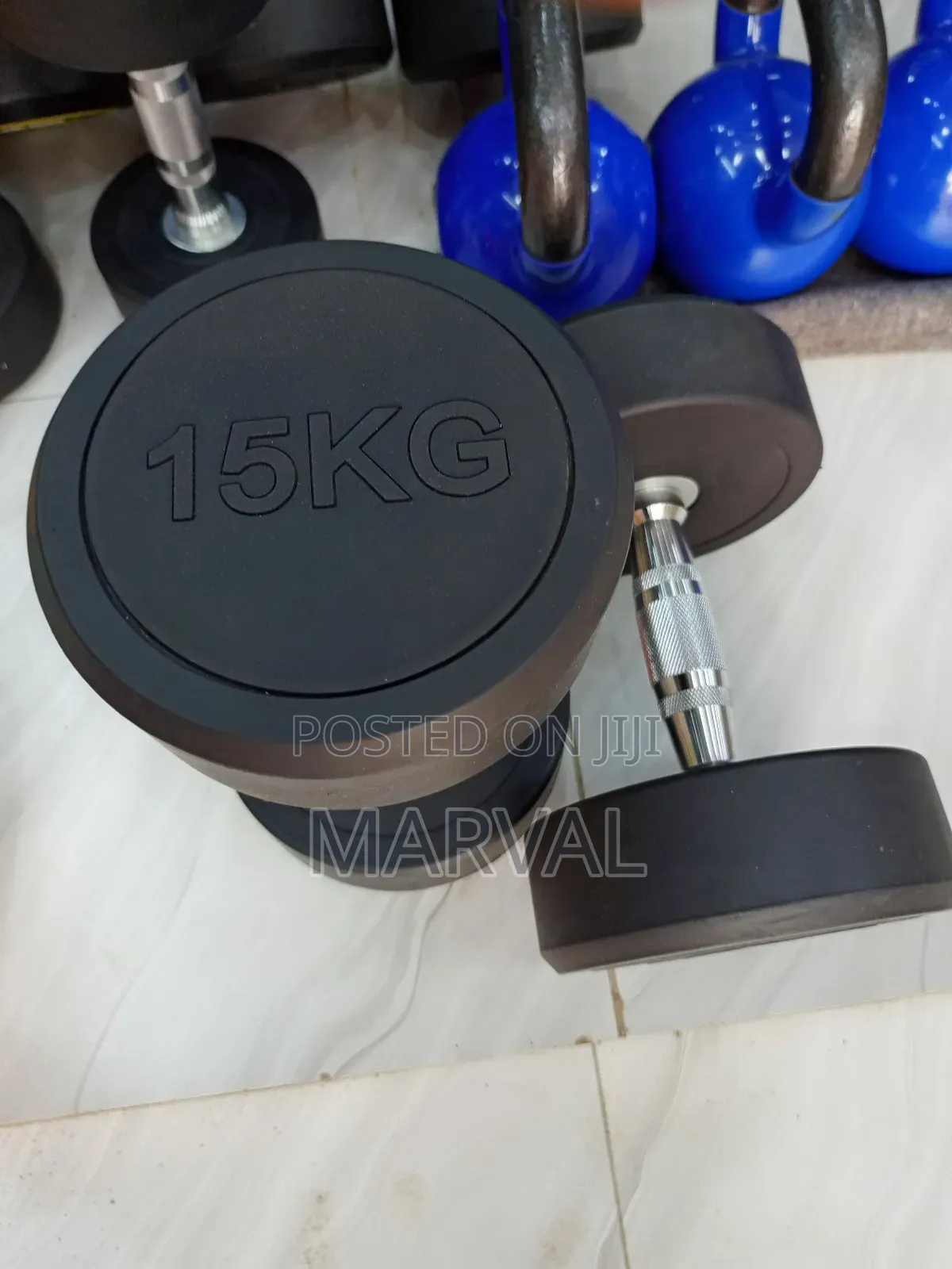 Two 15kg Rounded Dumbbell