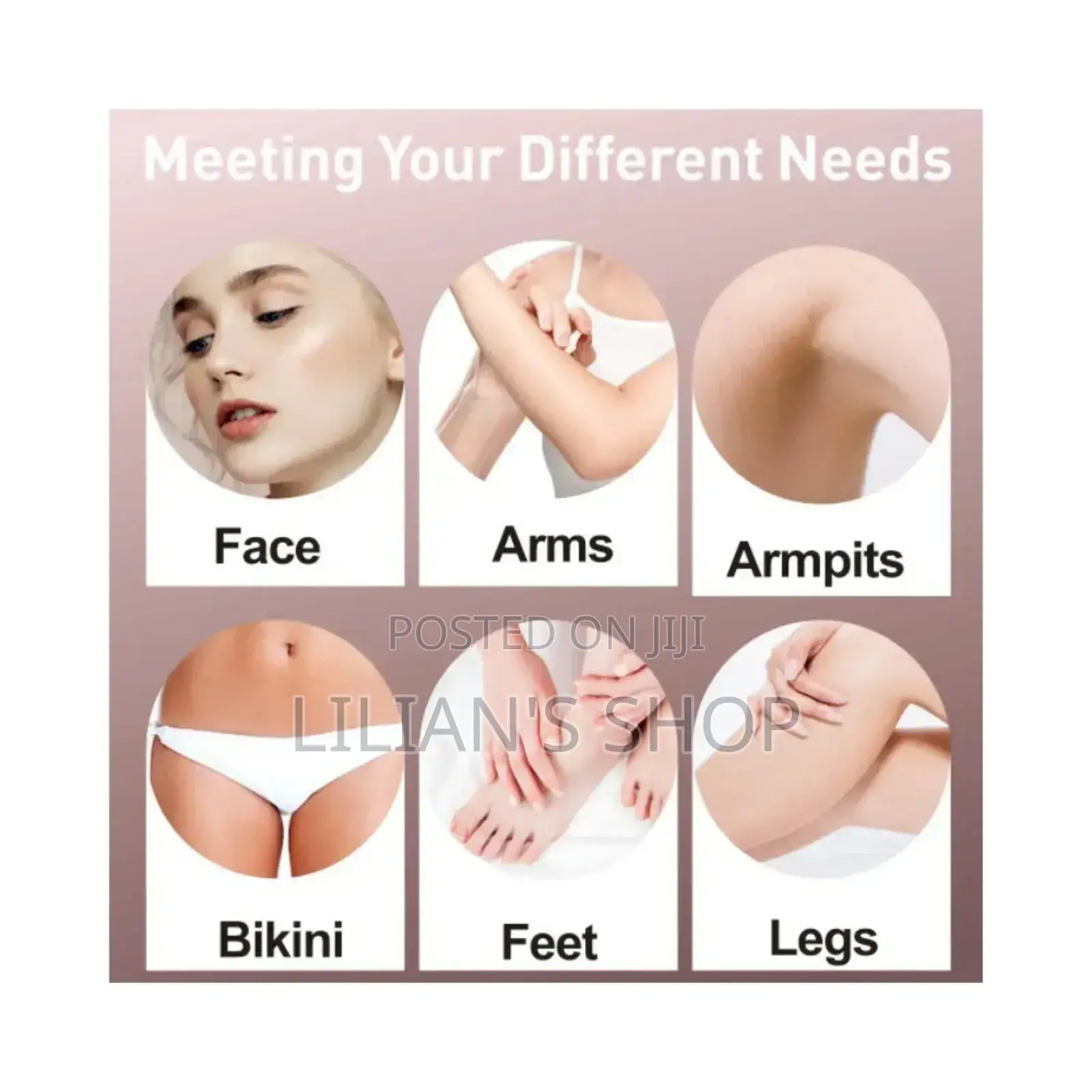 Multifunctional Waterproof Led Rechargeable Hair Removal Set