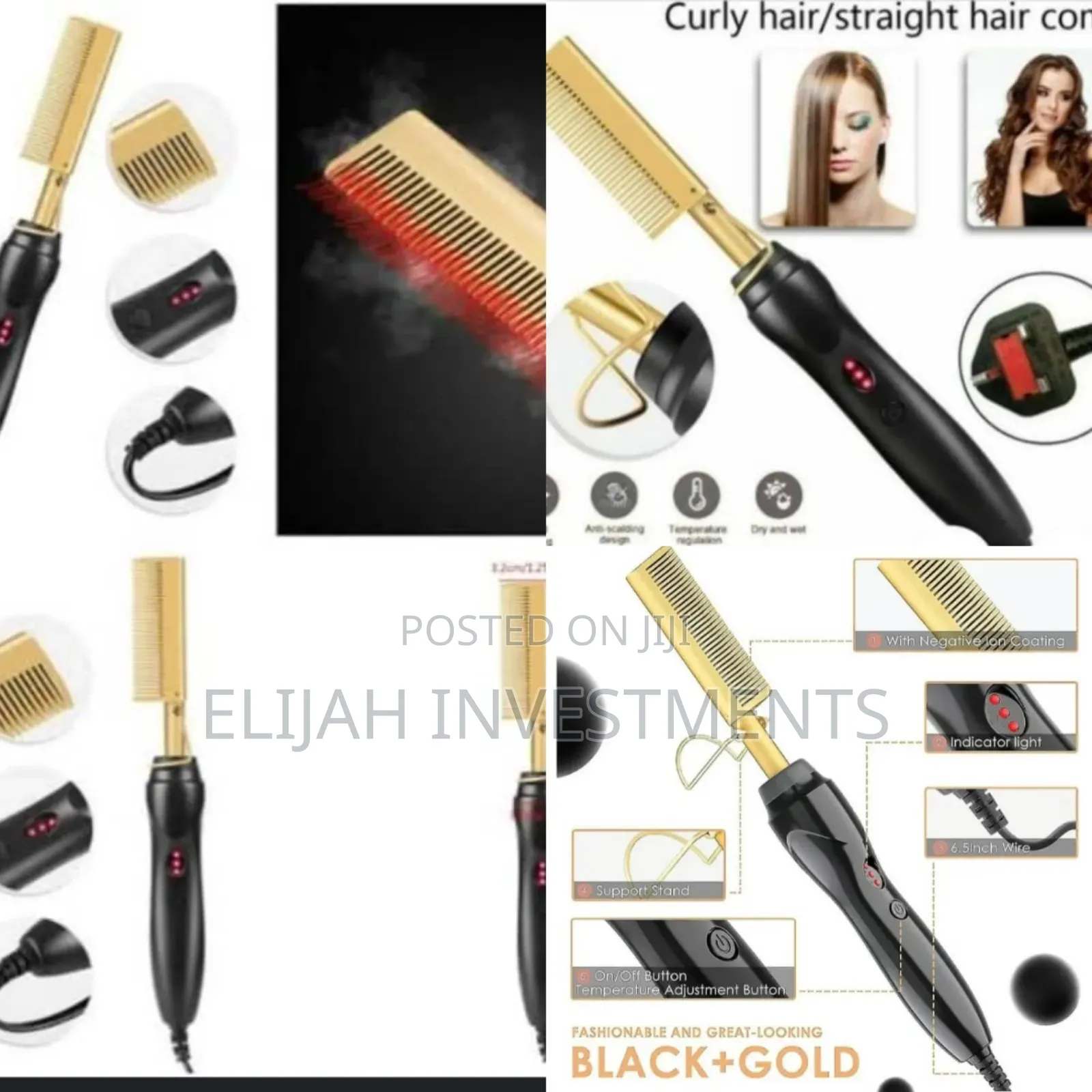 Metal Hair Straightening Comb
