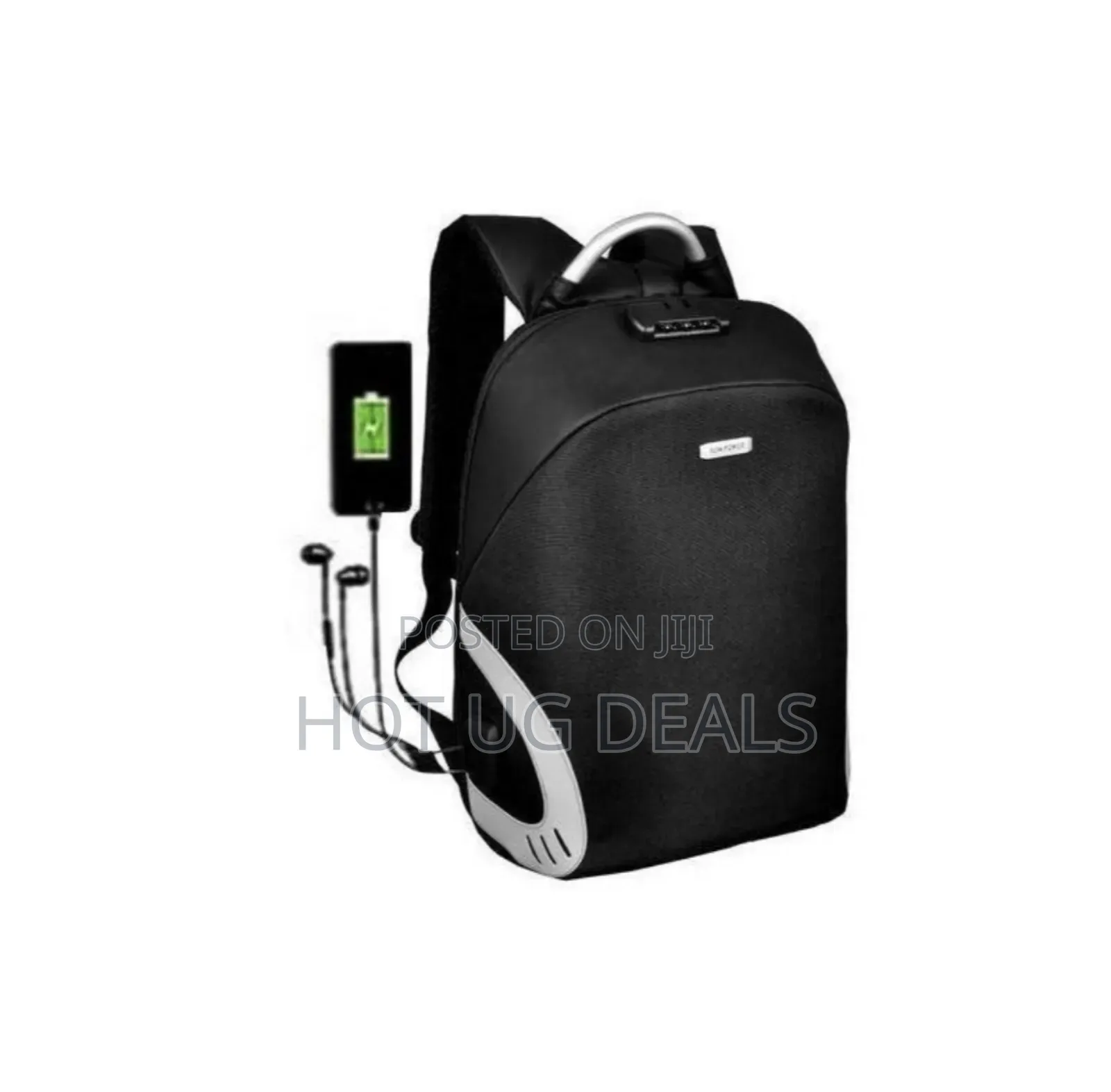 Waterproof Anti Theft Laptop Bag With Data Carble-black,Gray