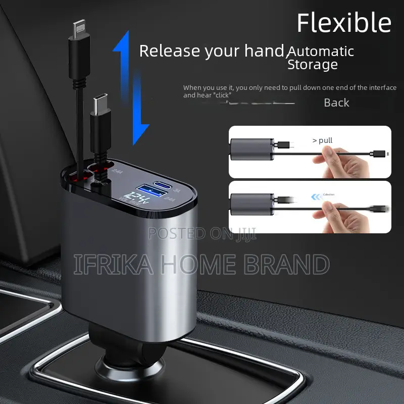 Car Charger 100w Fast Car Cigarette Lightening Usb and Typec