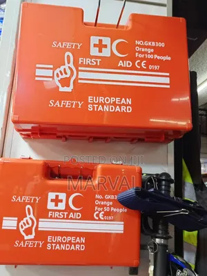 First Aid Kit 100 Person Orange Box – Medicine Organizer,