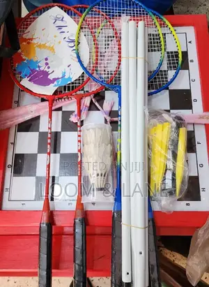 4players Badminton Set Shuttles,Poles and Net