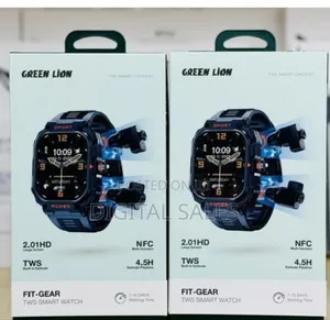 Green Lion Fit Gear Smart Watch With Earbuds