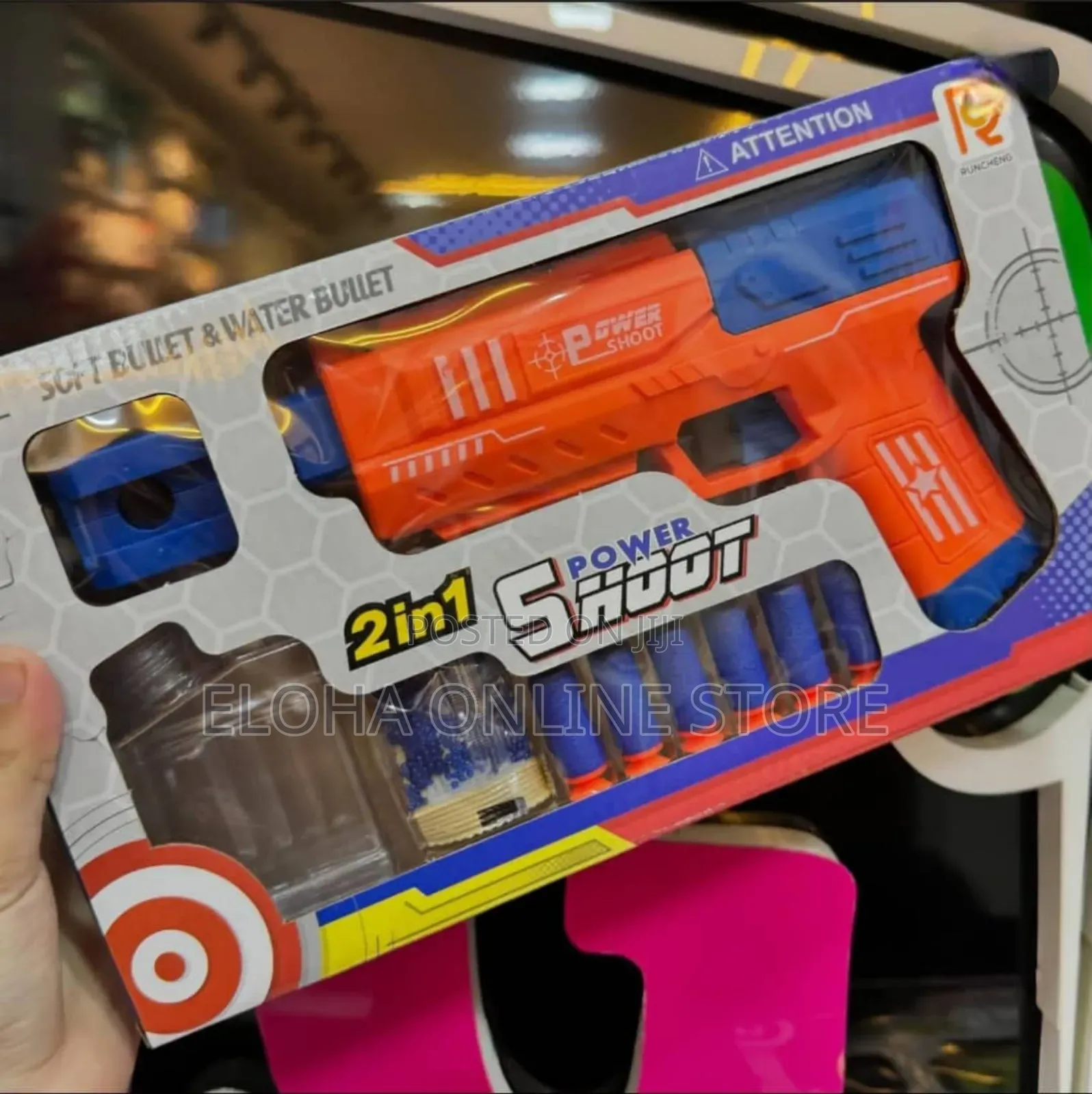 2 In1 Kids Water Bullets and Soft Bullets Gun