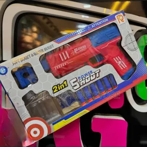 2 In1 Kids Water Bullets and Soft Bullets Gun