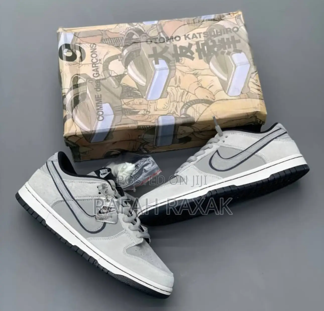 Nike Sb Dunk Low Pro X Otomo Grey Suede Sneakers