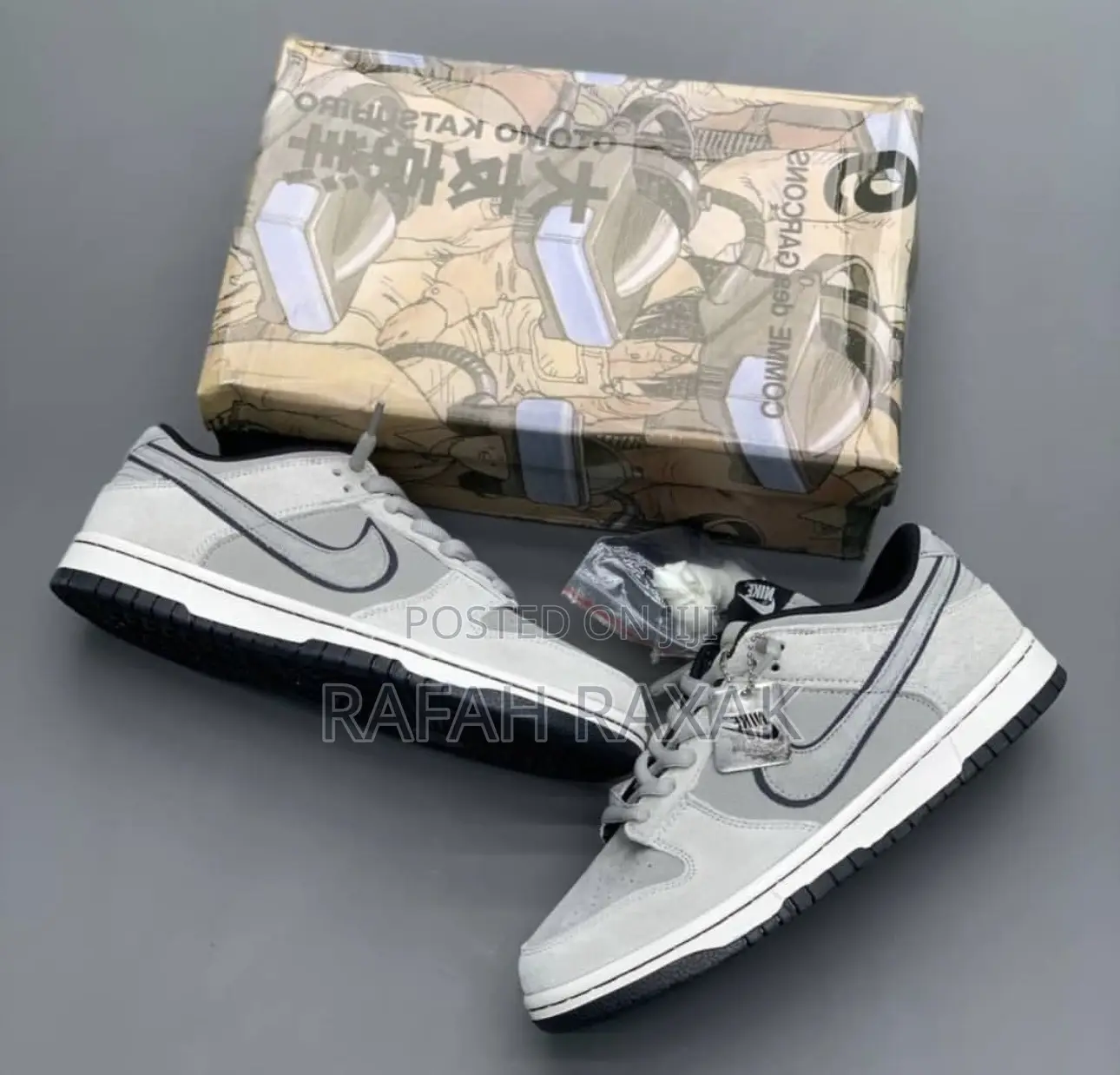 Nike Sb Dunk Low Pro X Otomo Grey Suede Sneakers