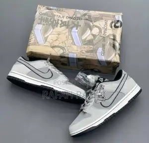 Nike Sb Dunk Low Pro X Otomo Grey Suede Sneakers