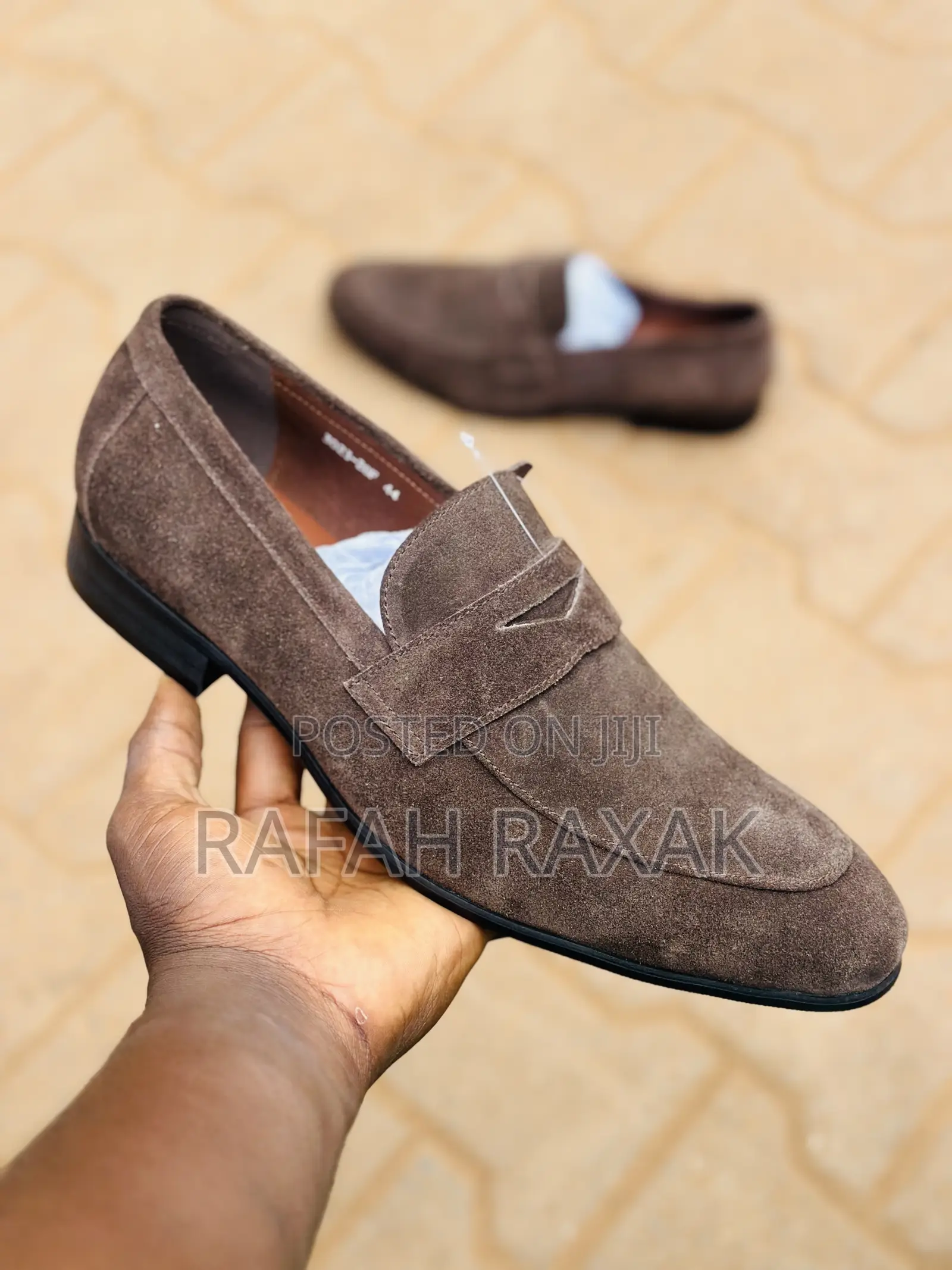 Original Dark Tan Franco Banetti Slip on Suede Loafers