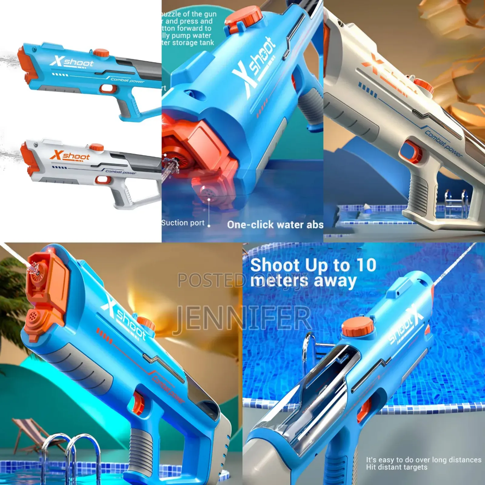 X Shoot 10 Metres Range Electric Adult Water Gun