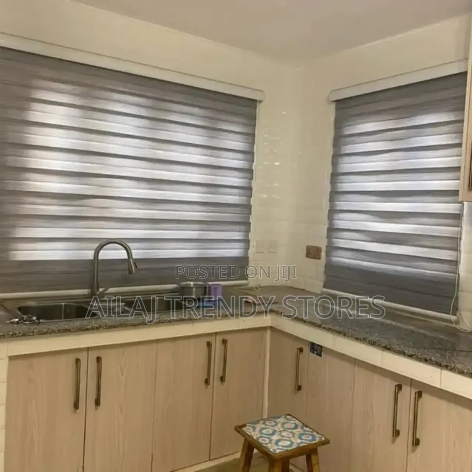 Gray Double Zebra Blinds Per Square Metre