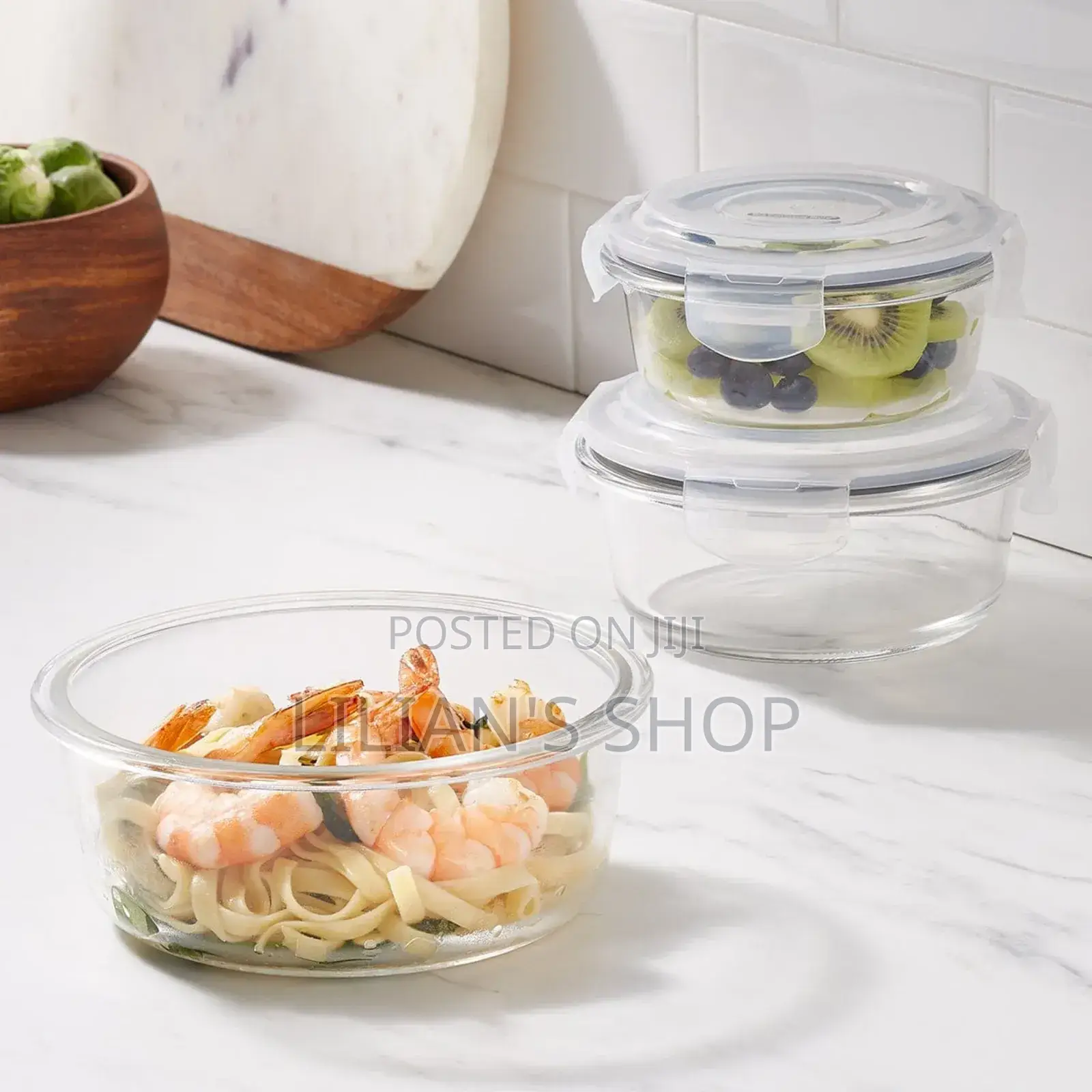 Borosilicate Glass Round Multipurpose Food Storage Container