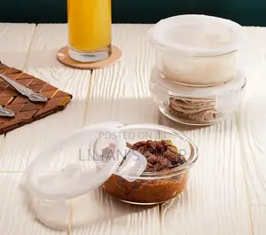 Borosilicate Glass Round Multipurpose Food Storage Container