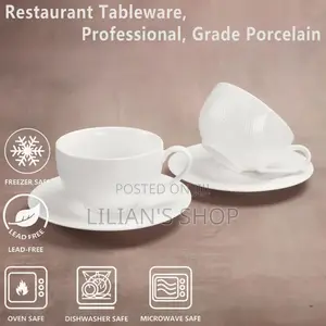 6pcs Cappuccino Cup and Saucer Set