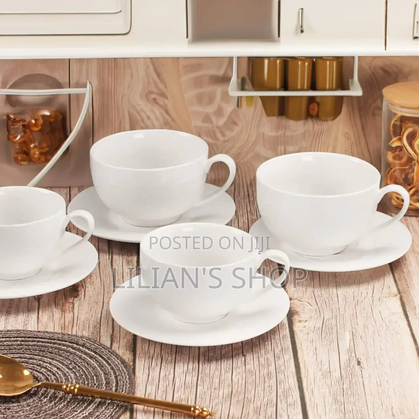 6pcs Cappuccino Cup and Saucer Set