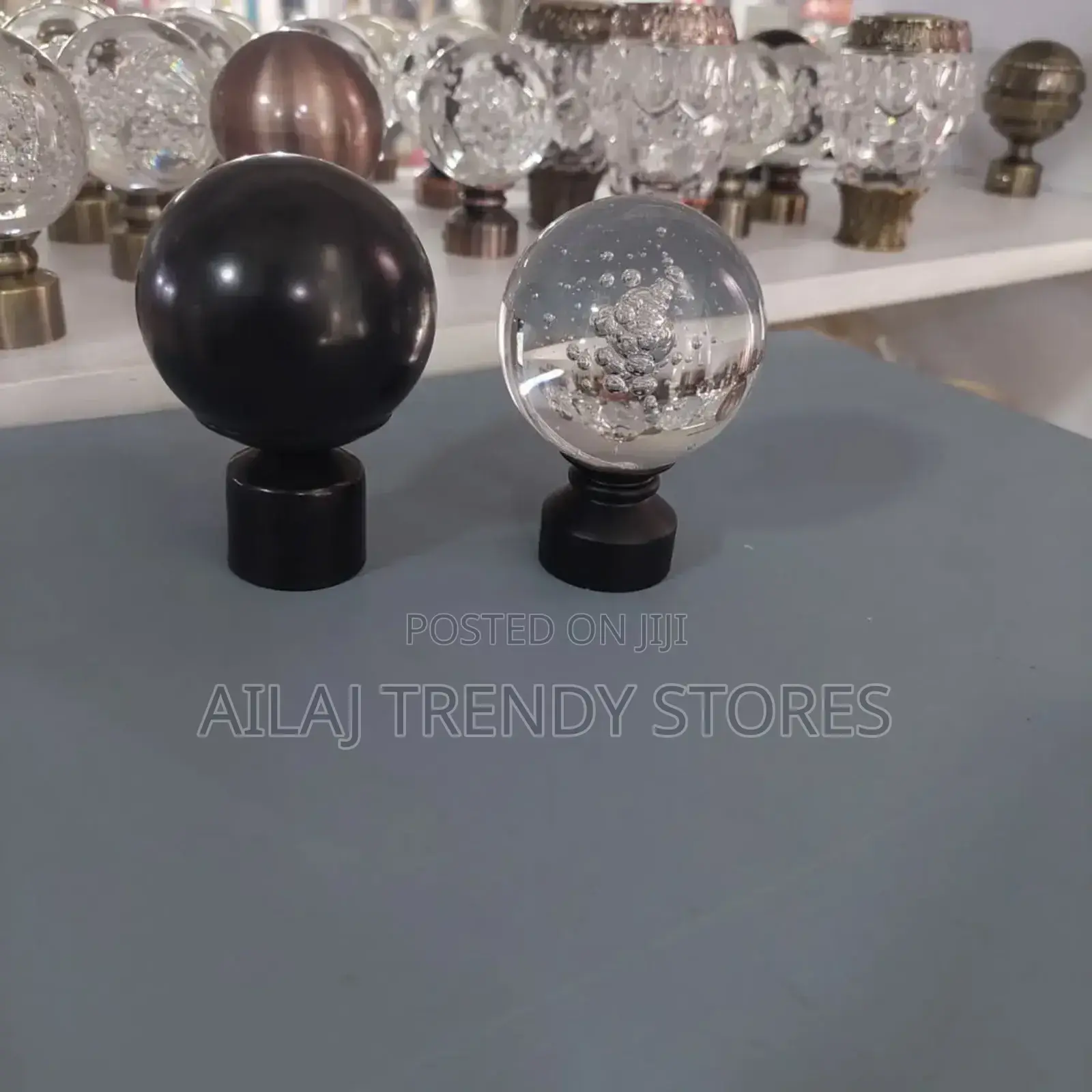 Metallic Curtain Rod Accessories Per Pair