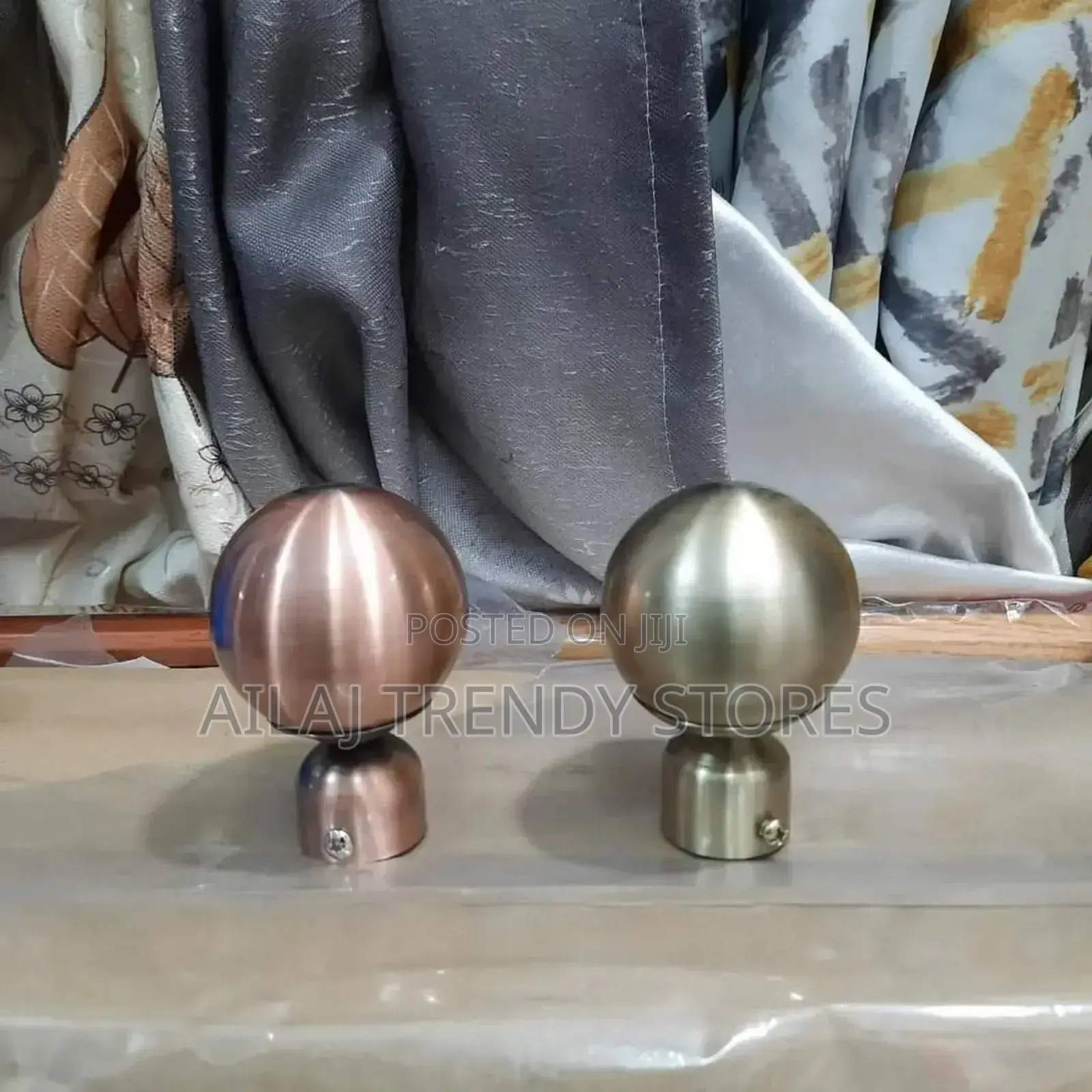 Metallic Curtain Rod Accessories Per Pair