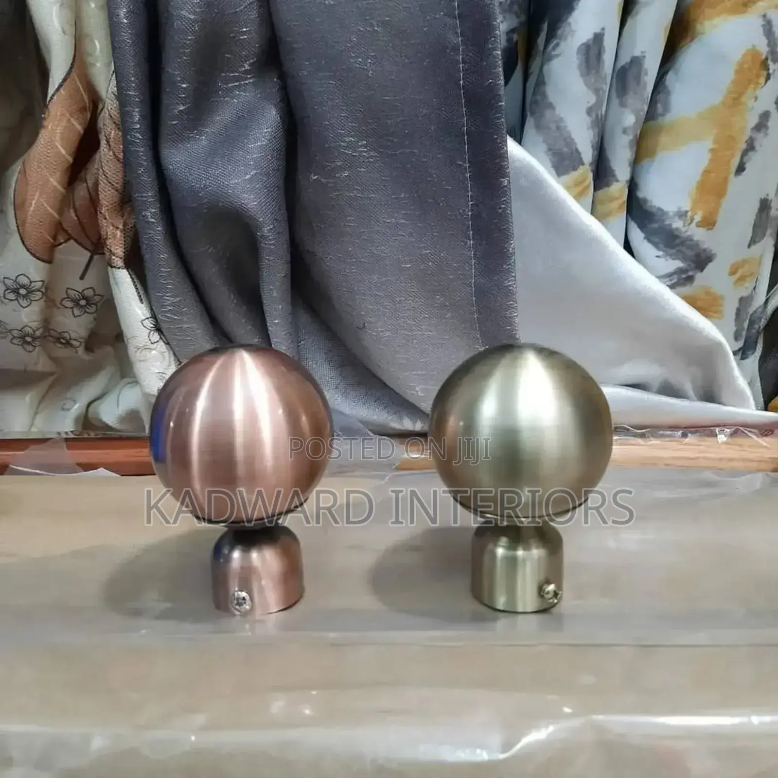 Metallic Curtain Rod Accessories Per Pair