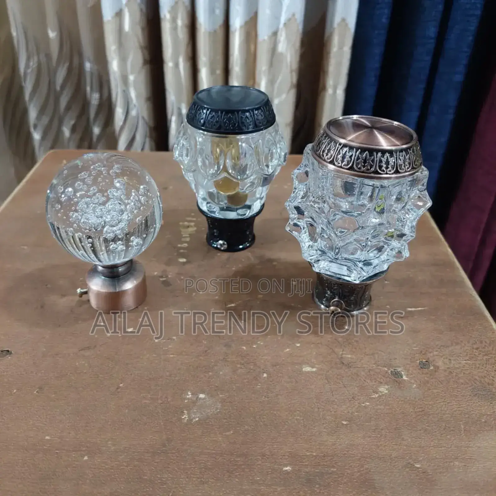 Metallic Curtain Rod Accessories Per Pair