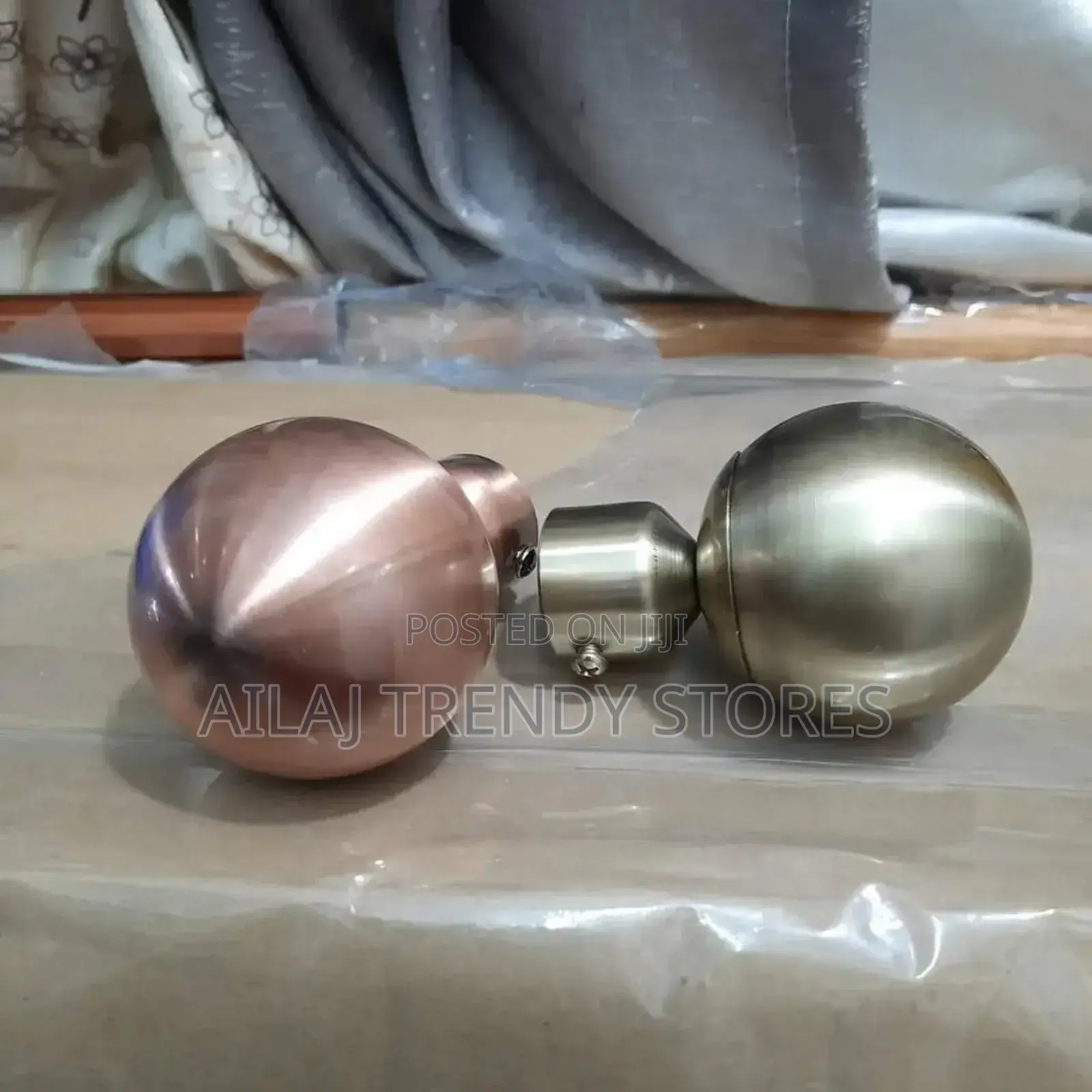 Metallic Curtain Rod Accessories Per Pair