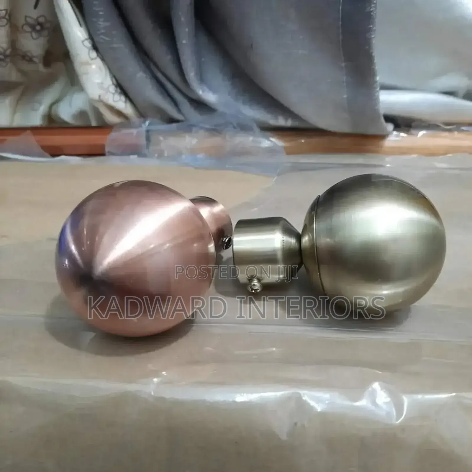 Metallic Curtain Rod Accessories Per Pair