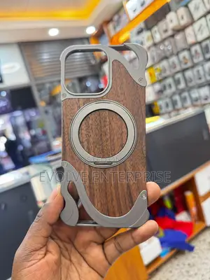 iPhone 15 Pro Max Metal Wooden Bumper Aluminium Alloy Case