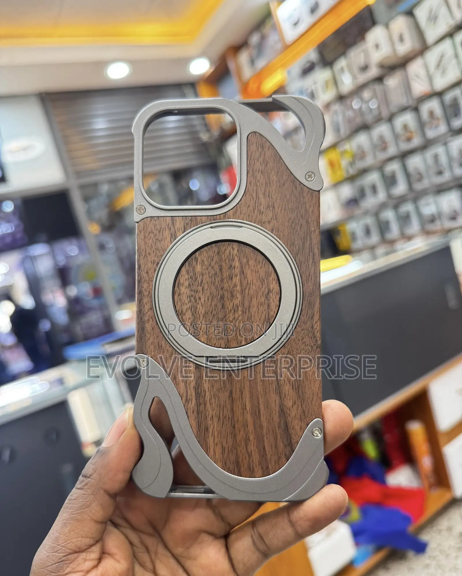 iPhone 15 Pro Max Metal Wooden Bumper Aluminium Alloy Case