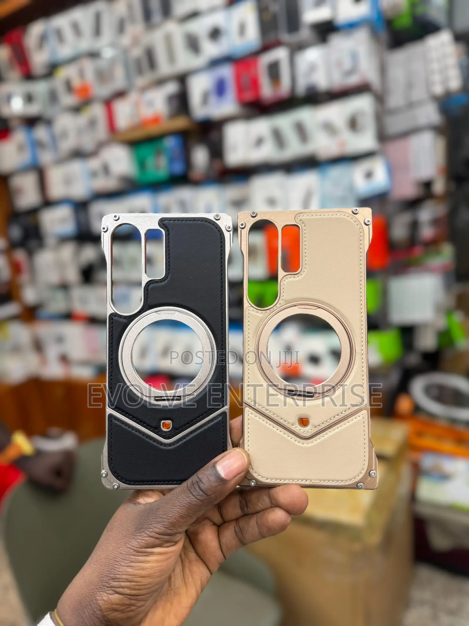 Leather Magnetic Metal Case for Samsung Galaxy S25 Ultra