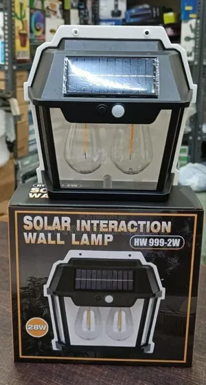 Photo - Solar Powered Wall Lamp 2 Bulbs