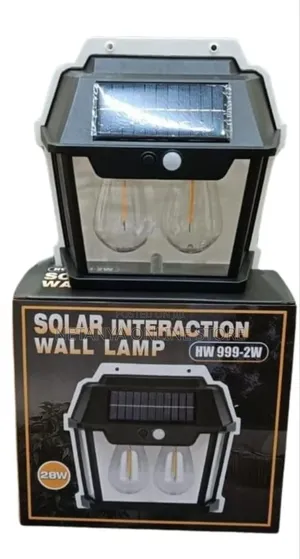 Solar Powered Wall Lamp 2 Bulbs