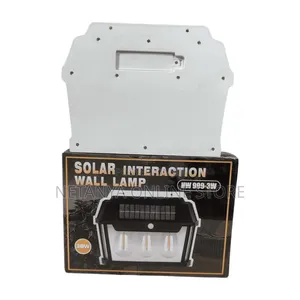 3 Bulbs Solar Powered Wall Lamp