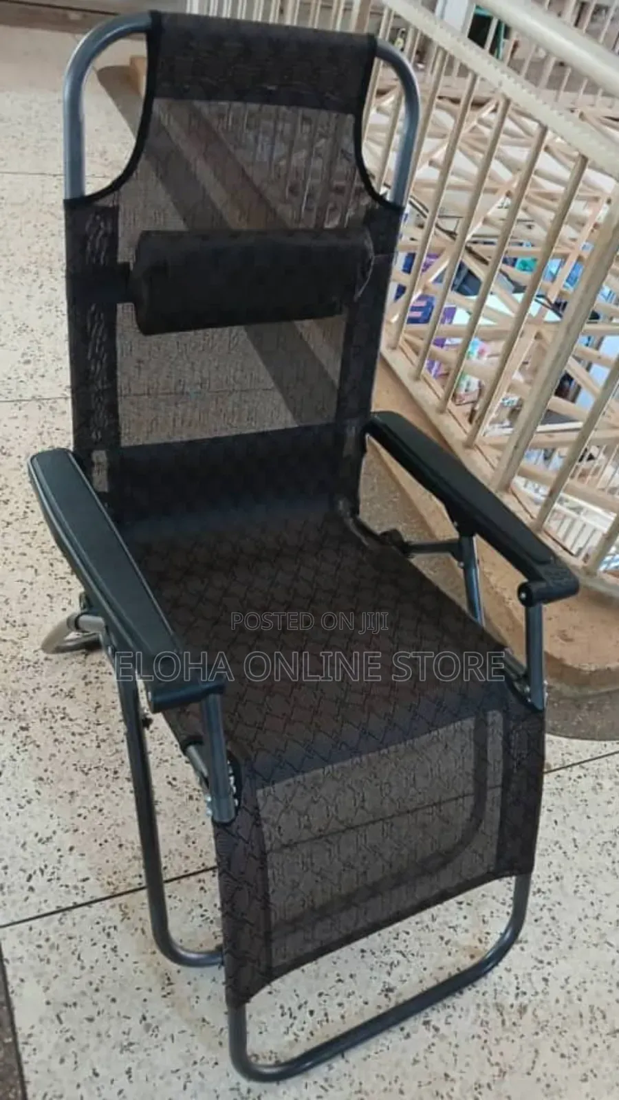 Metallic Frame Foldable on the Go/Balcony Chair Bed