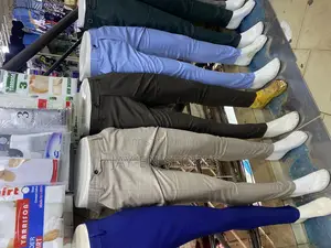 Plain Colored Beltless Trousers