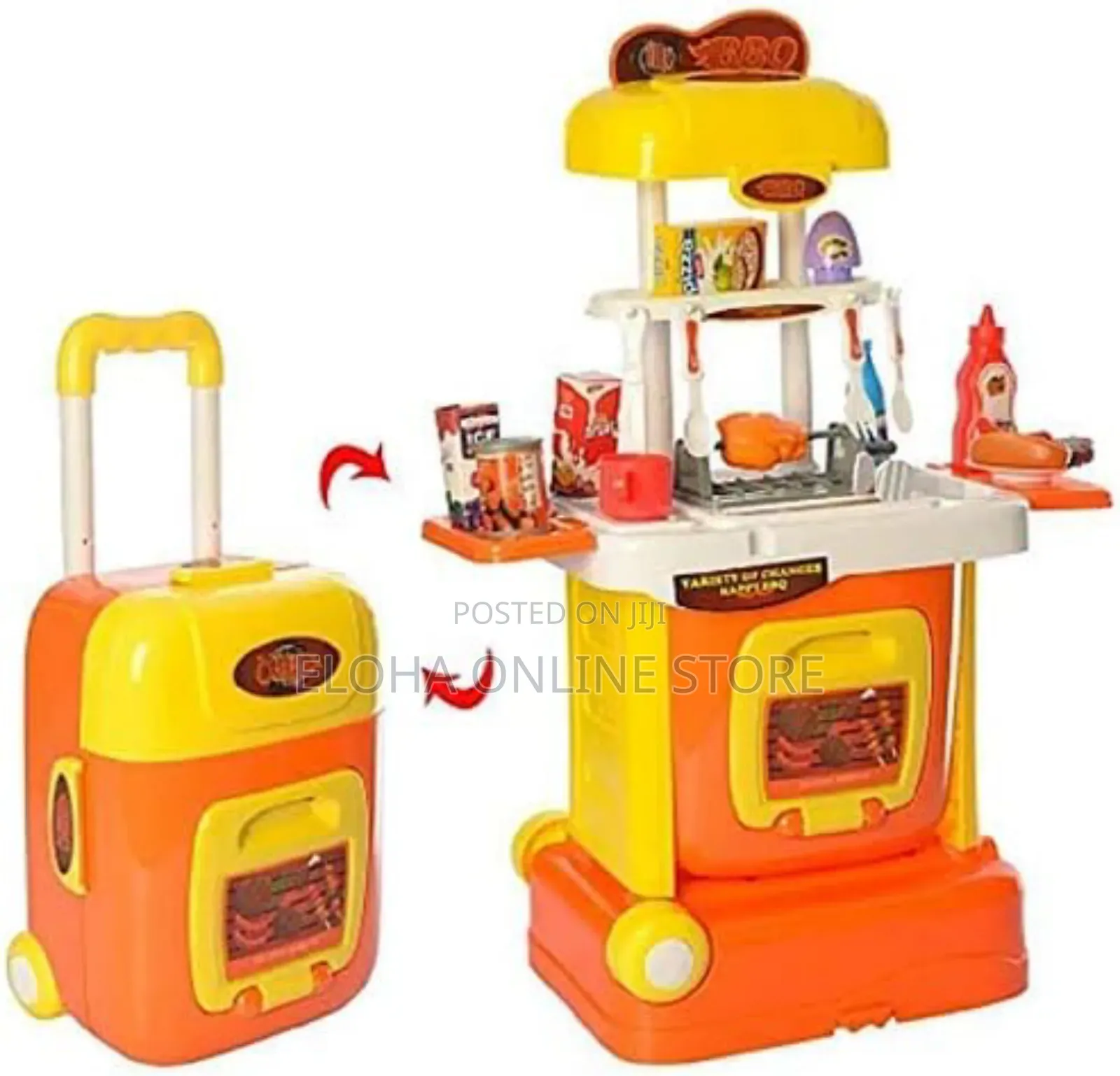 2in1 Kids' BBQ Drawer Suitcase Play House 1
