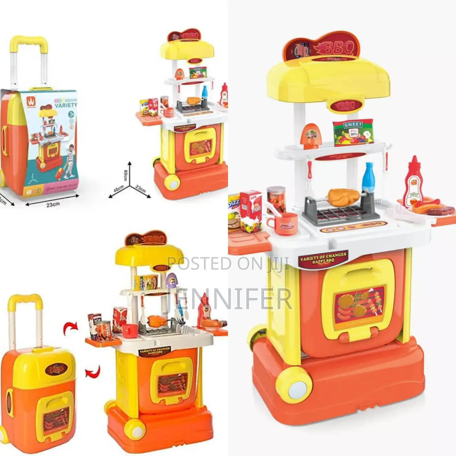 2in1 Kids' BBQ Drawer Suitcase Play House