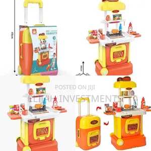 2in1 Kids' BBQ Drawer Suitcase Play House