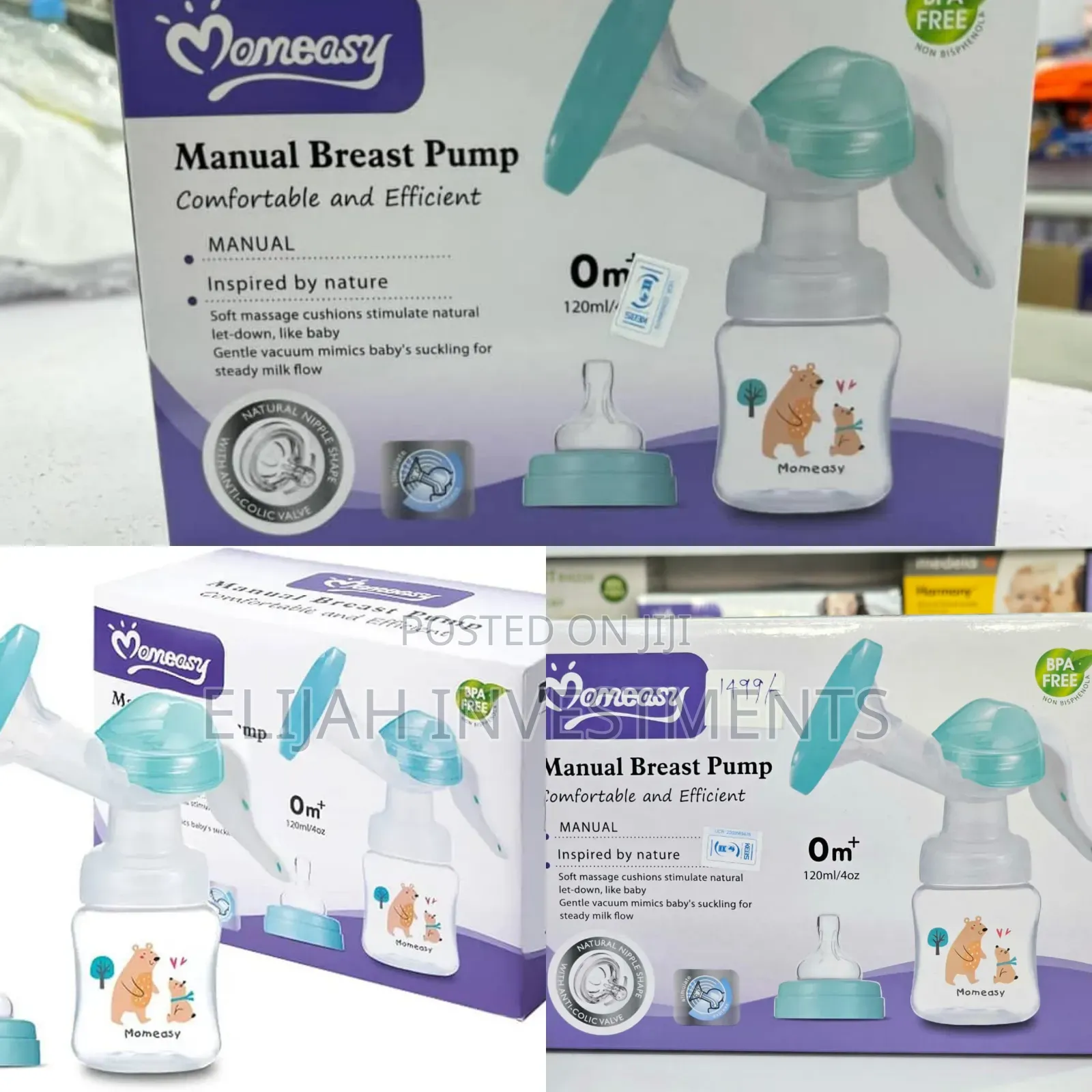 2in1 Momeasy Natural Manual Breast Pump