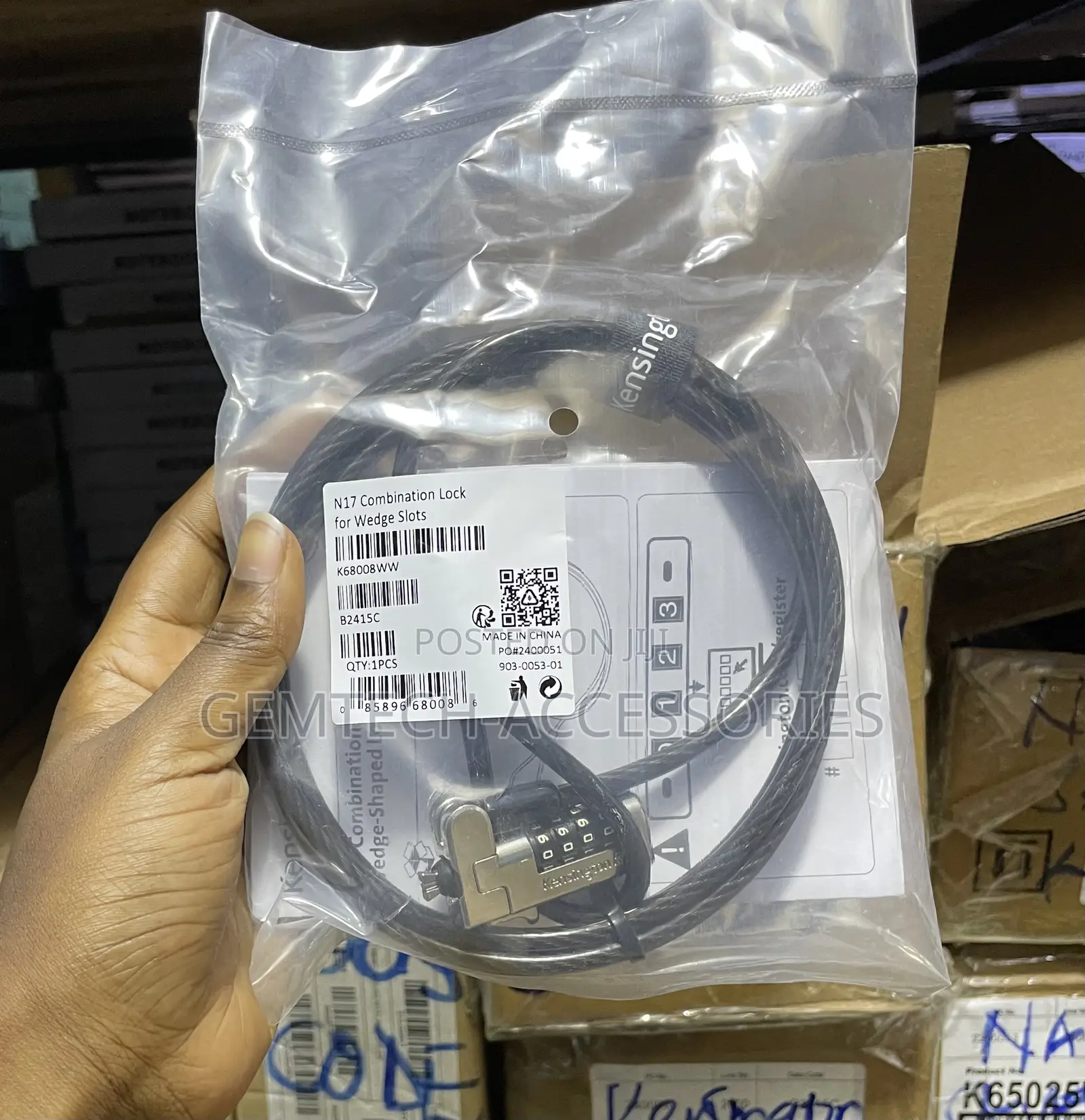 Kensington N17 Combination Lock for Wedge Shaped Slots