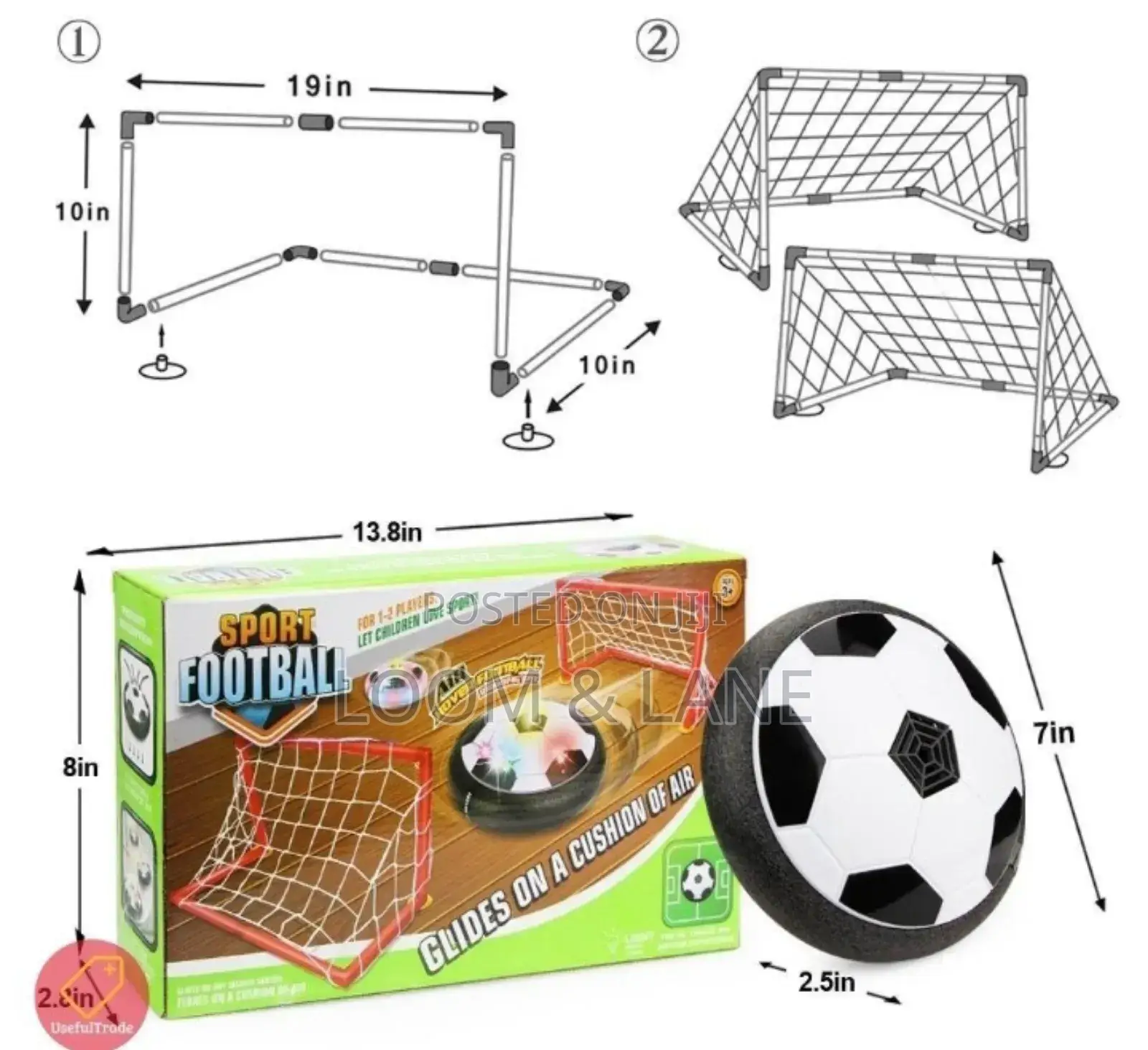 Toddler Football Goal Hover Ball Led Soccer Little Sports