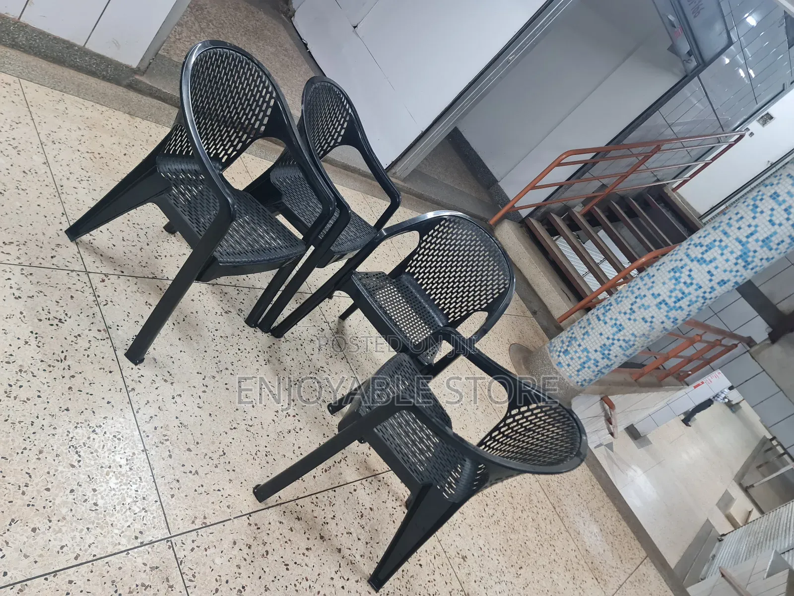 Dining Chairs Plastic Black