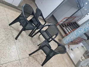 Dining Chairs Plastic Black