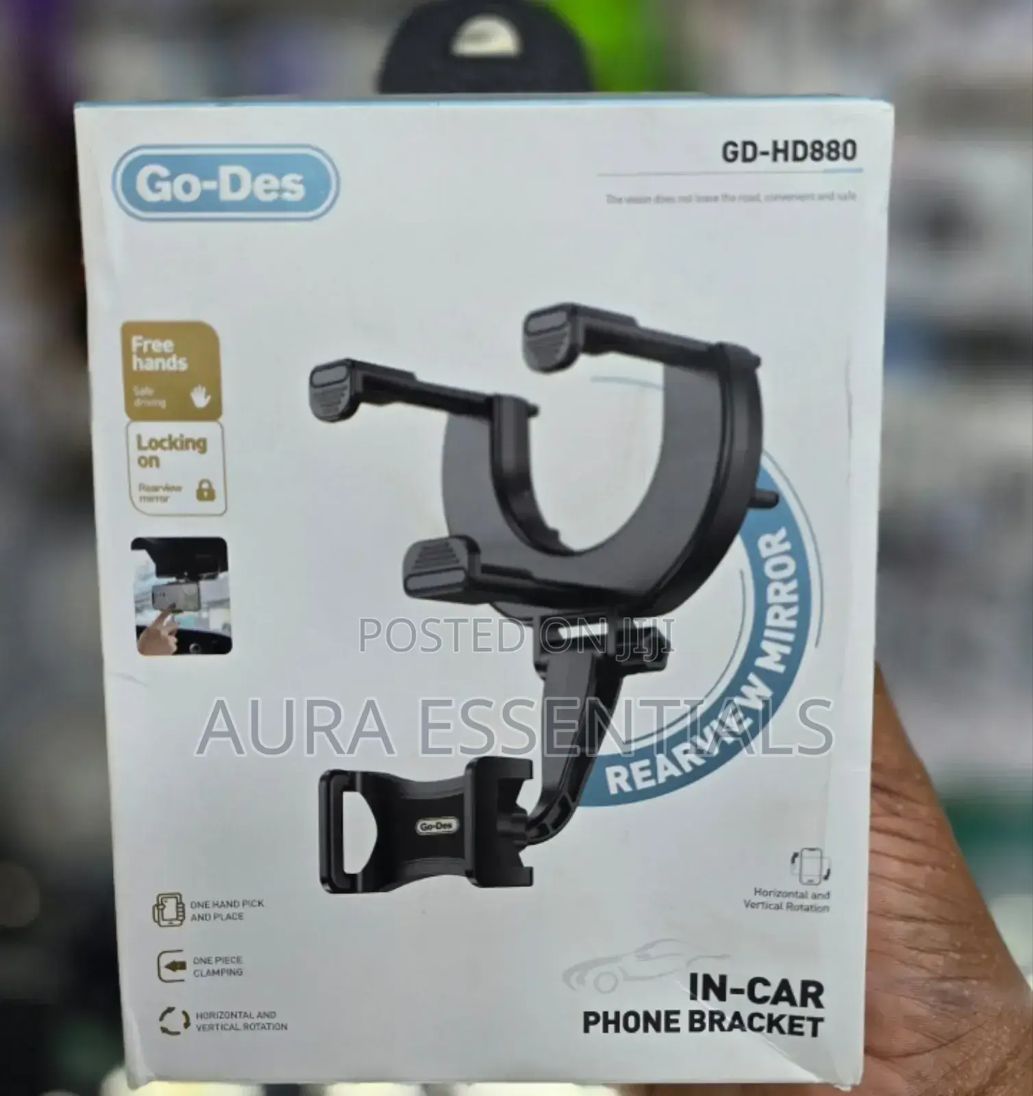 Go Des Car Rearview Mirror Holder Phone Bracket