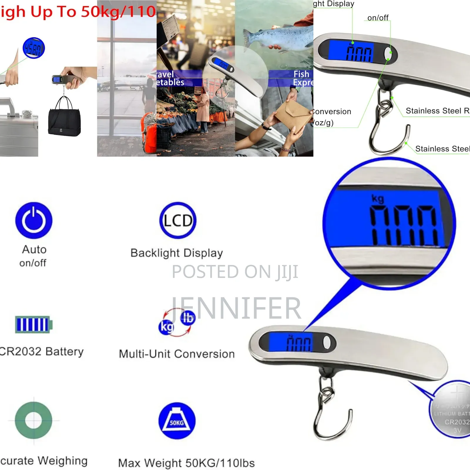 Pocket Digital Luggage Scale 50kg
