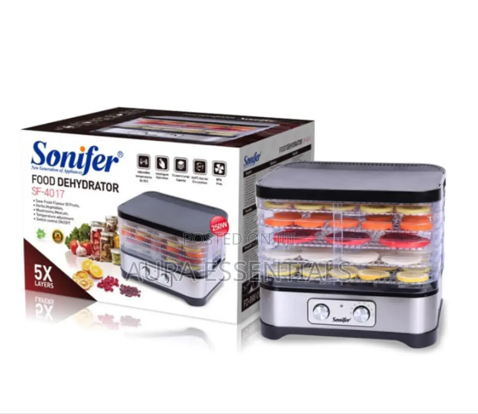 Sonifer Sf-4017 5 Layers Mini Electric Fruit Dryer