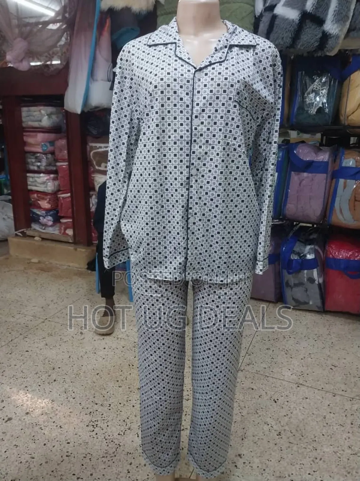 Unisex Pajamas Set Classic Sleepwear Loungewear- Multi