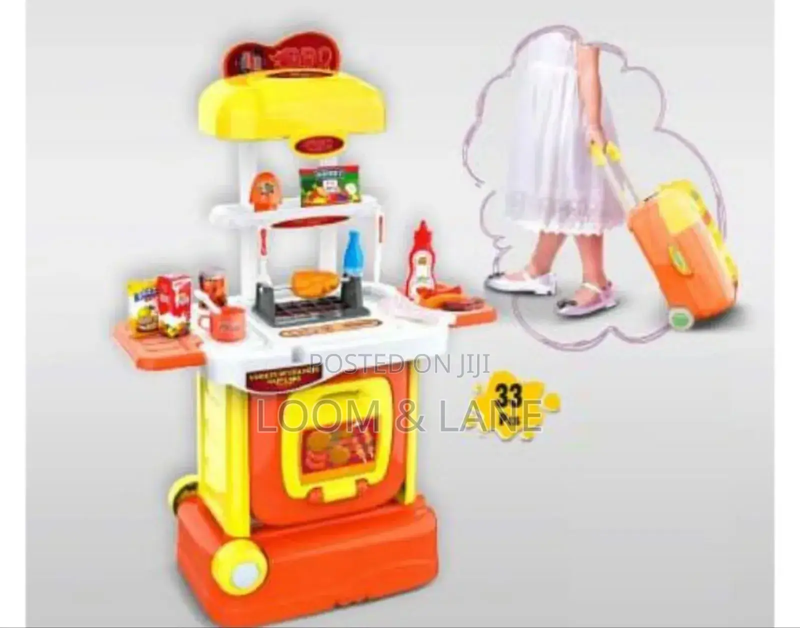 2in1 Kids' BBQ Drawer Suitcase Play House