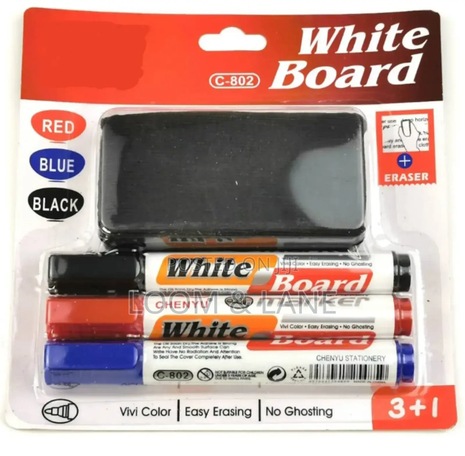 Ms Whiteboard Set of a Duster and 3 Markers Value Pack
