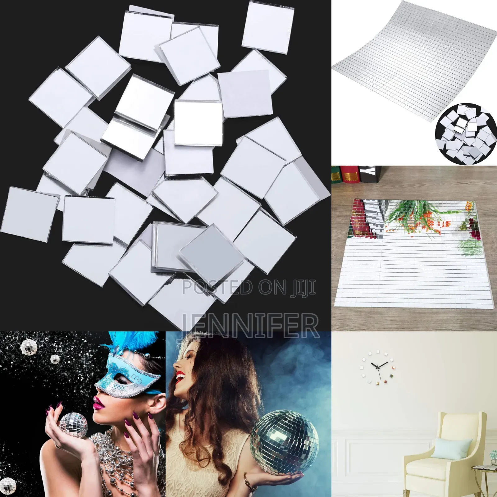 100pcs Self-Adhesive Mini Square Self-Adhesive Stickers
