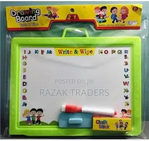 Educational Writing Slate With Chalk, Pen and Duster